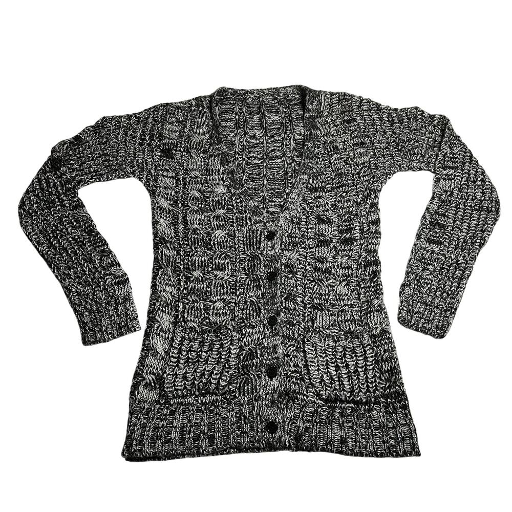 Women's V-Neck Button Up Knit Cardigan Size Small Casual Neutral Academia Cozy